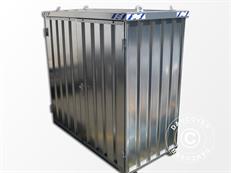 Container, Rigel, 1,1x2,1x2,1m met dubbele vleugeldeur, Zilver NOG SLECHTS 1 ST.