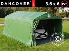 Carpa garaje PRO 3,6x6x2,7m PVC con cubierta para suelo, Verde