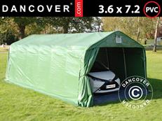 Portable garage PRO 3.6x7.2x2.68 m PVC with ground cover, Green
