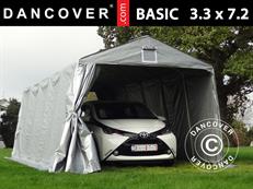 Portable garage Basic 3.3x7.2x2.4 m PE, Grey