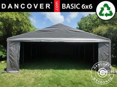 Lagerzelt Basic, 6x6m, PE 300, Grau