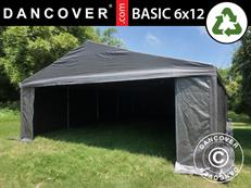 Lagerzelt Basic, 6x12m, PE 300, Grau