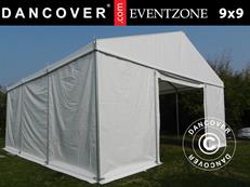 Professional storage EventZone 9x9 m PVC, White