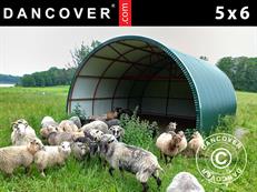 Weidetent/boogvormige opslagruimte, 5x6x3,23m, Donkergroen