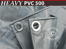 Tarpaulin 2.5x2.5 m, PVC 500 g/m², Grey
