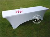 Cubierta flexible para mesa 244x75x74cm, Blanco