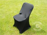 Cubierta flexible para silla 44x44x80cm, Negro (10 piezas)