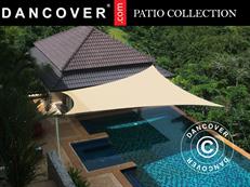 Voile d’ombrage 3,6x3,6m, Carré, Sable