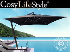 Parasol voladiza Havana, 3,5x3,5m, Negro