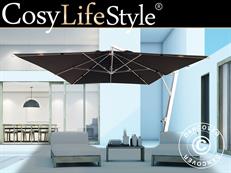 Parasol voladiza Antigua, 3x4m, Negro