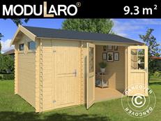 Abri en bois Narva 3,8x2,5x2,39m, 28mm, 9,3m², Naturel