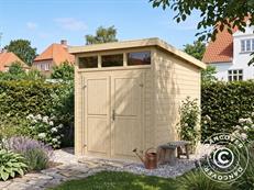 Abri en bois Torvik avec lucarne, 2x2,5x2,45m, 5m2, Naturel