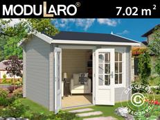 Cabane en bois Stavanger 3x2,5x2,45m, 44mm, Gris clair