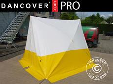 Carpa de trabajo, FleXshelter PRO, Type PZ, 1,7x1,8x1,65m, Blanco/amarillo