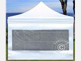 Zijwand met panoramaraam voor FleXtents 2x2m, 2m, Wit
