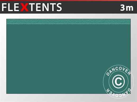 Pared lateral standard para FleXtents, 3m, Verde