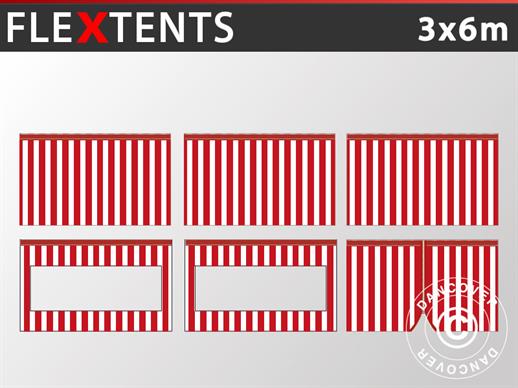 Zestaw ścian bocznych dla Namiot ekspresowy FleXtents 3x6m, Pasiasty
