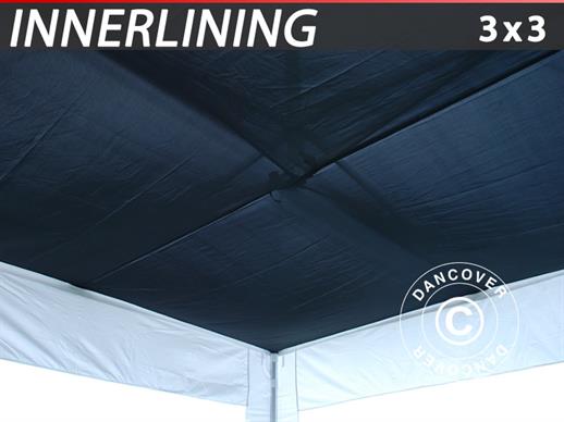 FleXtents Roof Lining, Black, for 3x3 m Pop up gazebo