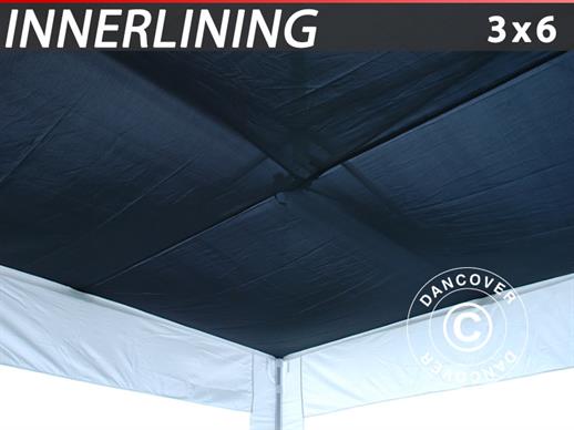 Fodera per il tetto FleXtents, Nero, per gazebo pieghevole di 3x6m