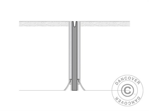 Verbindungsplane für FleXtents®-PRO-Faltzelt der 4m-Serie, grau, 2 St. 