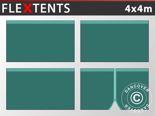 Zijwandset voor Vouwtent FleXtents 4x4m, Groen