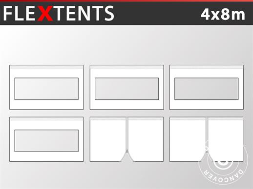 De zijwandset voor Vouwtent FleXtents 4x8m, Wit