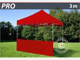 Medio muro lateral para FleXtents PRO, 3m, Rojo