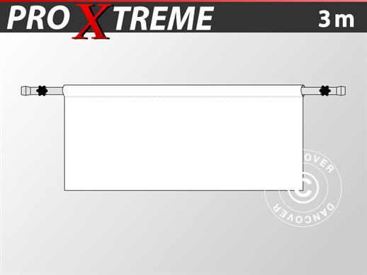 Halv sidovägg för FleXtents PRO Xtreme, 3m, Vit