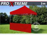 Halbe Seitenwand für FleXtents PRO Xtreme, 3m, Rot