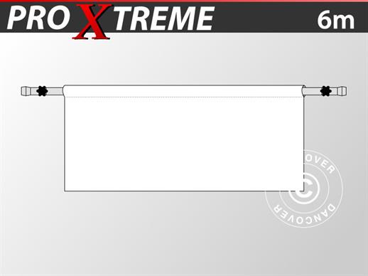Halv sidevegg for FleXtents PRO Xtreme, 6m, Hvit