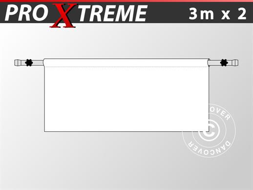 Halv sidevegg for FleXtents PRO Xtreme, 6m, Hvit