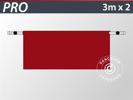 Halbe Seitenwand für FleXtents PRO, 6m, Rot