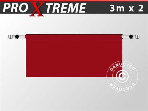 Medio muro lateral para FleXtents PRO Xtreme, 6m, Rojo