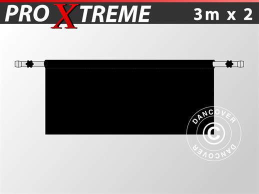 Pusė šoninės sienos, skirta FleXtents PRO Xtreme, 6m, Juoda