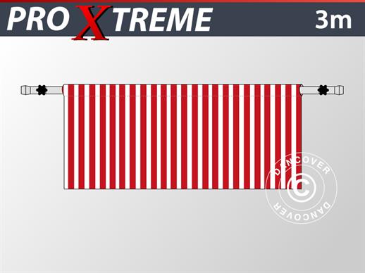 Halv sidevegg for FleXtents PRO Xtreme, 3m, Stripet