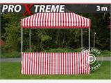 Half zijwand voor FleXtents PRO Xtreme, 3m, Gestreept