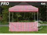 Half sidewall for FleXtents PRO, 4 m, Striped