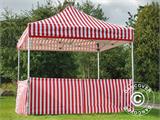 Half sidewall for FleXtents PRO, 4 m, Striped