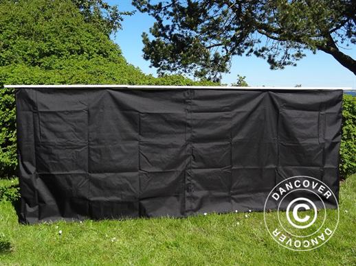 Seitenverkleidung für die FleXtents PRO Falttisch, 3m, Schwarz