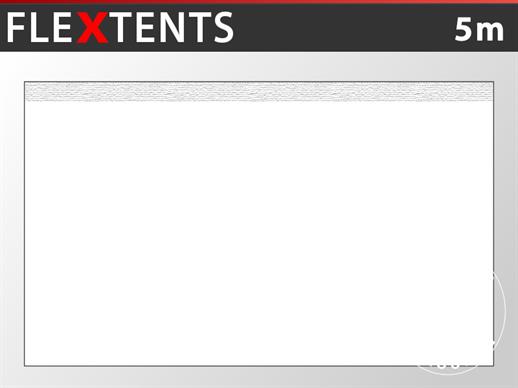 Standard sidevæg til FleXtents, 5m, Hvid