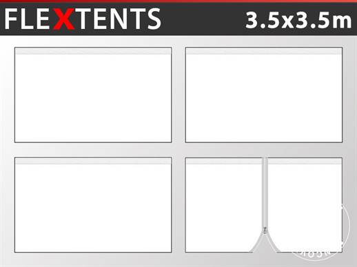Komplet bočnih stranica za Brzo sklopivi paviljon FleXtents PRO 3,5x3,5m, Bijela