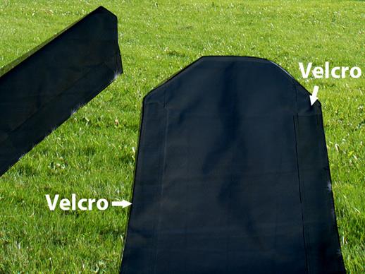 Dachrinne 3m, Schwarz, für FleXtents