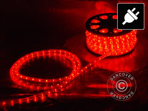 Cordon lumineux à LED, 25m, Ø1,2cm, Multifonction, Rouge, RESTE SEULEMENT 1 PC