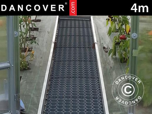 Greenhouse Track Separator profiles w/ 10 ground reinforcement grids, 4 m