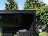 Electric sidewall screen for pergola gazebo San Pablo, 3 m, Black