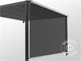 Muro-estore lateral para cubierta para patio Santa Ynez, 4m, Gris oscuro