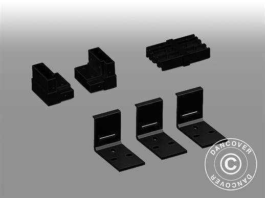 Wall bracket f/San Pablo gazebo 3x5.8 m and 4x5.8 m, Black, 3 pcs.