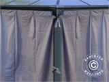 Pareti laterali per gazebo Martinique, 4 pz, Grigio