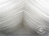 Marquee lining and leg curtain pack, White, for  4x10 m marquee