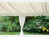 Marquee lining and leg curtain pack, White, for  4x10 m marquee